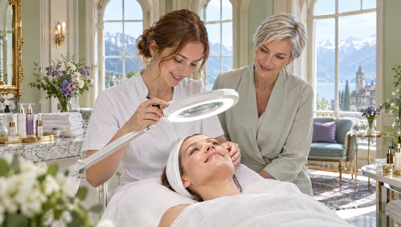 Teaching on the campus: skin analysis under the magnifying lamp